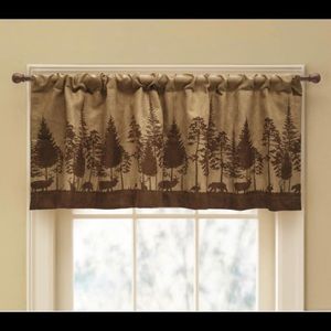 Woodland Scenic 19-in Brown Polyester Rod Pocket Valances (5 Panels)